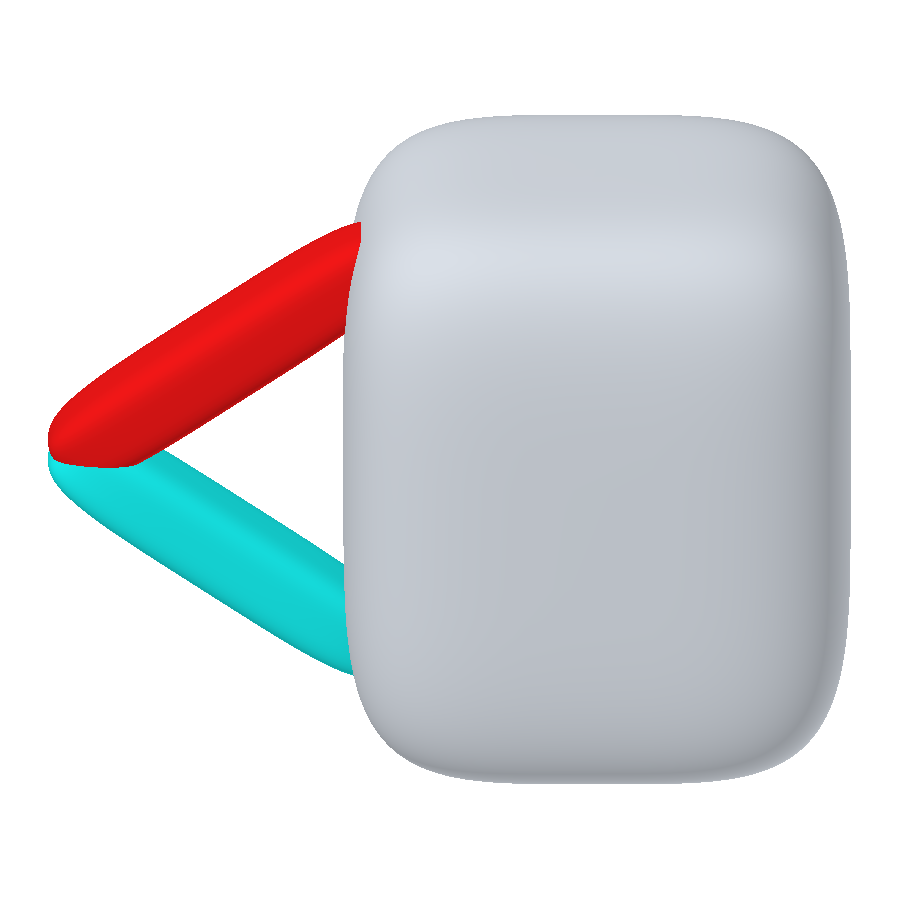 Enamel mug: input primitives colored by appearance-condition assignment.